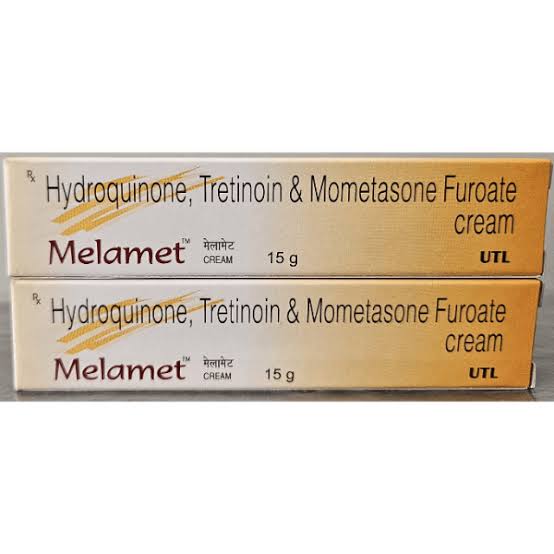 Melamet Cream 15g (Hydroquinone, Tretinoin & Mometasone Furoate)
